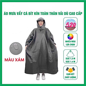Mua Áo mưa bít 1 người vải dù  vân vẩy cá