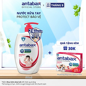 Nước Rửa Tay Bảo Vệ Da Kháng Khuẩn Antabax Protect Bảo Vệ 500ml