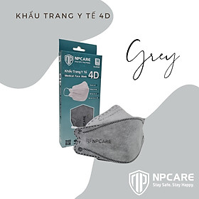 Khẩu trang y tế 4D KF94 NPCARE Classic Xám H 10c