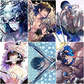 Bộ 6 Áp phích - Poster Anime Kimetsu no Yaiba - Lưỡi Gươm Diệt Quỷ (2) (bóc dán) - A3,A4,A5