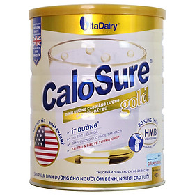  Sữa bột Calosure Gold Ít Đường 900g-Cho người lớn tuổi có vấn đề về tiêu hóa, tim mạch và xương khớp-Tặng khăn mềm mịn