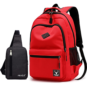 Combo Balo Unisex Campus Cá Tính & Túi Đeo Ipad PRAZA - BLS0177DC095