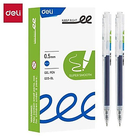 Bút Gel Deli 0.5mm Màu Xanh EG05-BL