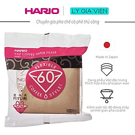 Túi  Giấy Lọc Cà Phê Hario V60 Coffee Paper Filter Loại 3 Ly (pha từ 1-6 tách cà phê)