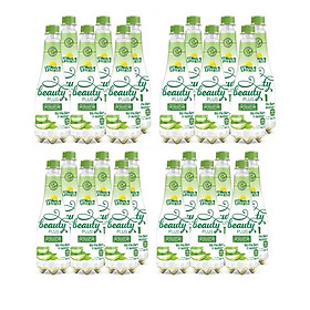 Thùng 24 chai trà nha đam Vfresh Beauty Plus ít đường 350ml