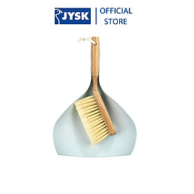 Bộ chổi quét nhà | JYSK Milo | tre màu gỗ/xanh ngọc | 25xC35cm