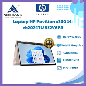 Mua Laptop HP Pavilion x360 14-ek2024TU 9Z2V6PA (Core 5 120U/ 16GB/ 512GB SSD/ 14 inch FHD Touch/ Win11/ Gold/ Vỏ nhôm/ Pen) - Hàng Chính Hãng