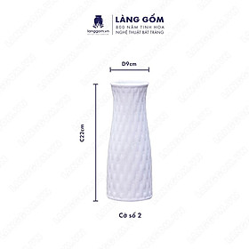 Mua Bình hoa trang trí  Lọ hoa men trắng giỏ đan - Gốm sứ Bát Tràng - langgom.vn