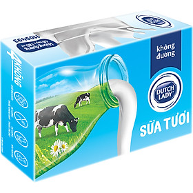 Thùng 48 Hộp Sữa Tươi Tiệt Trùng Dutch Lady Cô Gái Hà Lan Không Đường (48X180ml)