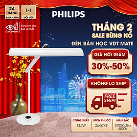 Mua Đèn bàn Philips LED VDTMate DSK501 13.7W - điều chỉnh màu ánh sáng (2700K-6500K)  bảo vệ mắt  chống cận thị