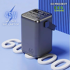Mua Pin Sạc Dự Phòng Dung Lượng Lớn 02 Project Yt-2030-b45 60000Mah Type C 45W Sạc Laptop 5 Cổng Ra 2 Cổng Vào Thời Gian Sử Dụng Lên Đến 1 Tuần Thoải Mái Đi Xa Phượt Du Lịch Cắm Trại – Hàng Chính Hãng – Màu Bất Kỳ