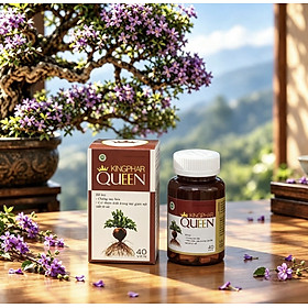 Viên uống Kingphar Queen, hộp 40v, cân bằng nội tiết tố nữ, giảm bốc hoả, chống lão hoá