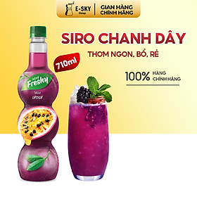 Siro Chanh dây Freshy Passion fruit Syrup Nguyên Liệu Pha Chế Trà Sữa Chai 710ml