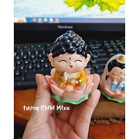 Bộ đôi tượng Phật Tổ Quan Âm chibi 7.3cm