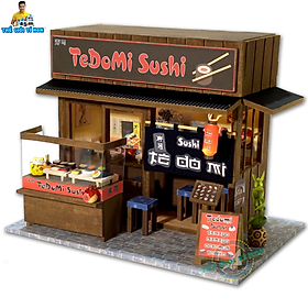 MÔ HÌNH GỖ DIY NHẬT BẢN - SUSHI TEDOMI - QA01