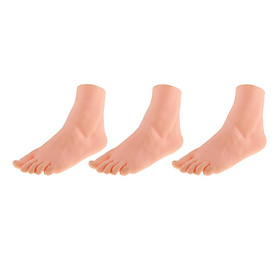 21cm Female Left Foot Mannequin Dummy Mould Sandal Shoes Socks Display Model, Pack of 3