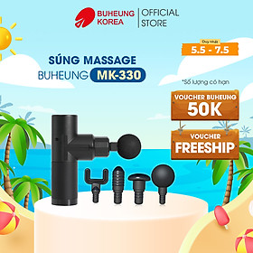 Súng massage đa chức năng Buheung MK-330, 4 đầu massage, 4 chế độ rung, bảo hành chính hãng 12 tháng