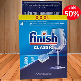combo Viên rửa bát finish all in one 100 viên + Muối rửa bát finish 1.5kg  cho Máy rửa bát