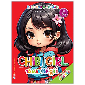 Dán Hình Và Tô Màu IQ-EQ-CQ - Chibi Girl - Tô Màu Bé Gái
