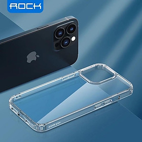 Ốp lưng Rock trong cứng viền mềm iPhone 13 Mini, 13, 13 Pro, 13 Pro Max chống sốc, trầy xước không ố màu chính hãng