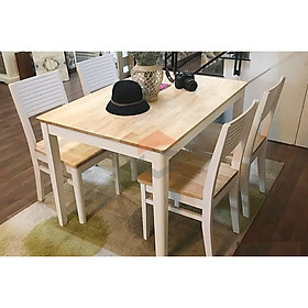 Mua Bộ Bàn Ăn CHERRY 4 Ghế (Trắng)