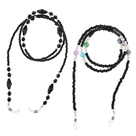 2x Eyeglass Glasses Spectacle Sunglasses Holder Neck Cord Bead Chain Lanyard