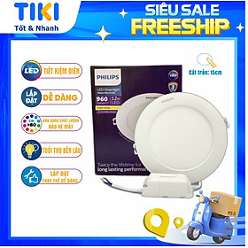 Mua Đèn LED Âm trần PHILIPS Meson Max DL262 EC RD 150 12W  Cắt trần 150mm - Siêu mỏng 18mm  Tuổi thọ 30 000 Giờ  Ánh sáng chất lượng cao - Hàng Chính Hãng