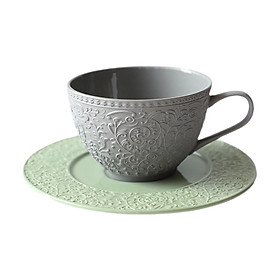 Coffee Cup Tea China Mug with Handle for Office Flower Tea Girlfriend Gifts