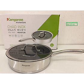 Chảo inox chống dính đáy từ nắp kính 26 cm Kangaroo KG01F126 hàng chính hãng