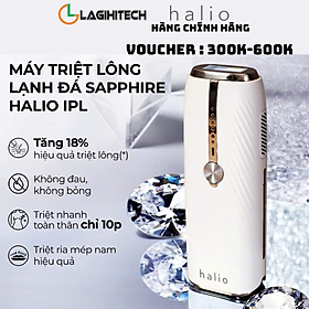 Máy Triệt Lông Lạnh Sapphire Halio InfinityGlow Advanced IPL Sapphire Cooling Hair Removal Device - Hàng Chính Hãng