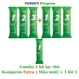 Combo 2 bộ lọc thô 123 cho máy lọ nước Kangaroo Hàng chính hãng - 2 bộ 123+ 1 lõi 1