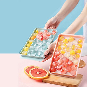 Mua Khay Đá Viên Tròn Khuôn Thạch Bi Nhựa Tròn Làm Hoa Quả Trái Cây Khuôn Rau Câu 20/27/33 Viên