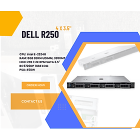 Mua Máy chủ Máy chủ De.ll Power.Edge R250 4x3.5  - hàng chí.nh hã.ng