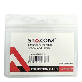 Bảng Tên Nhựa PVC Stacom Có Khóa Kéo ID-PVC6687