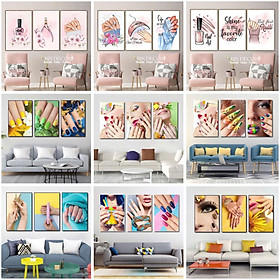 Mua (HCM) Tranh treo tường tráng gương trang trí tiệm nail kèm đinh treo dễ treo không cần khaon tường