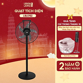 Quạt tích điện Lebenlang LBL1702, quạt cây có điều khiển 5in1, 35W, sạc từ 4-6h, 5 tốc độ gió, bảo hành 2 năm – hàng chính hãng