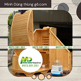 Thùng xông hơi gỗ Pơmu  HÀNG CAO CẤP  Thùng gỗ xông hơi thư giãn - chất liệu gỗ cao cấp bền đẹp