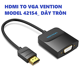 Mua   HDMI ra VGA   Cáp chuyển đôi tín hiệu HDMI male ra VGA female 15cm Vention 74345 (dây dẹp) - Hàng chính hãng