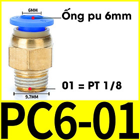 Mua Đầu nối nhanh PC ren ngoài ống 4 6 8 10 12 14 16 ren 01 02 03 04