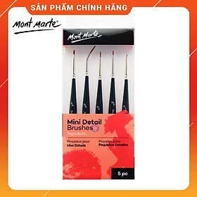 Bộ 5 Cọ Mini Detail Mont Marte - Mini Detail Brushe Set 5pc - BMHS0033