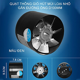 Mua Quạt thông gió mini 4inch gắn đường ống D100mm  gắn tường khoét lỗ D100mm