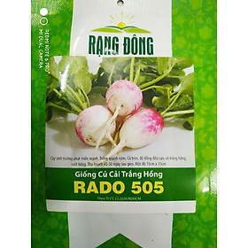 Hạt giống Củ Cải Ruột Hồng Rado 109 - 1gr - ủ tròn, độ đồng đều cao, vỏ trắng xanh, ruột hồng