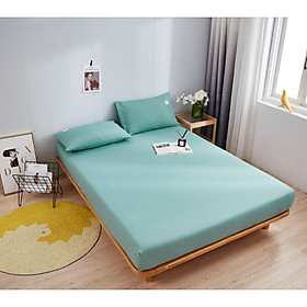 Sét Ga Gối Cotton Tici Phong Cách Hàn Quốc gồm ( 1 ga + 2 vỏ gối đầu )