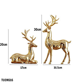 Mua Cặp Tượng Hươu Nai Decor Tân Cổ Điển Cao Cấp TUONG16