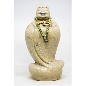 Tượng Phật Di Lặc đứng bằng men rạn gốm sứ Bát Tràng