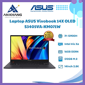 Mua Laptop ASUS Vivobook 14X OLED S3405VA-KM071W (Core i9-13900H | 16GB | 512GB | Intel Iris Xe | 14 inch 2.8K OLED | Win 11 | Đen) - Hàng Chính Hãng - Bảo Hành 24 Tháng