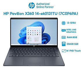 Laptop HP Pavilion X360 14-ek0131TU 7C0P6PA (i3-1215U | 8GB | 256GB | Intel UHD Graphics | 14' FHD Touch | Win 11) Hàng chính hãng