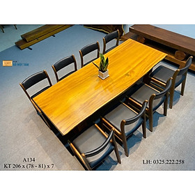 Mua Bàn Sân Vườn Gỗ Gõ Vàng  Bàn Làm Việc Gỗ Gõ Vàng  Bàn Gỗ Gõ Vàng Nguyên Tấm Dài 2 06m Rộng 81cm Dày 7cm