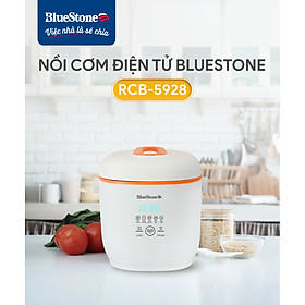 Nồi Cơm Điện Tử BlueStone RCB-5928 - 0.6 Lít - 350W - Điều Khiển Cảm Ứng - Hẹn Giờ - Giữ Ấm - Lòng Nồi 1.5mm - Bảo Hành 2 Năm - Hàng Chính Hãng