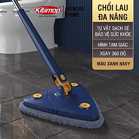 Chổi lau nhà - Cây lau nhà tam giác đa năng , ( lau nhà , lau trần , lau tường , lau kính ,..) tự vắt xoay 360 độ thông minh dễ dàng lau chùi thấm hút nước , vô cùng tiện lợi